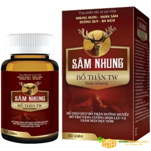 SÂM NHUNG BỔ THẬN TW (Hộp 60v)