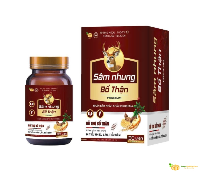 SÂM NHUNG BỔ THẬN PREMIUM GHC (Hộp 1 lọ 30viên)