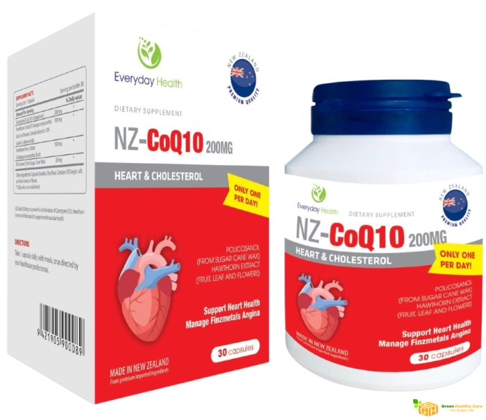 NZ - CoQ10 200mg - VIÊN ENZYM CoQ10 TIM MẠCH