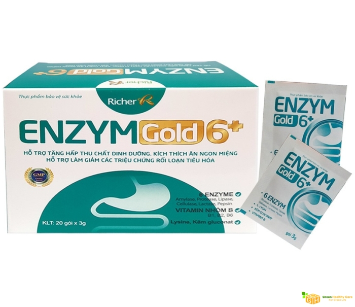 ENZYM GOLD 6+ MEN ĐƯỜNG TIÊU HÓA (Hộp 20gói x 3gram)
