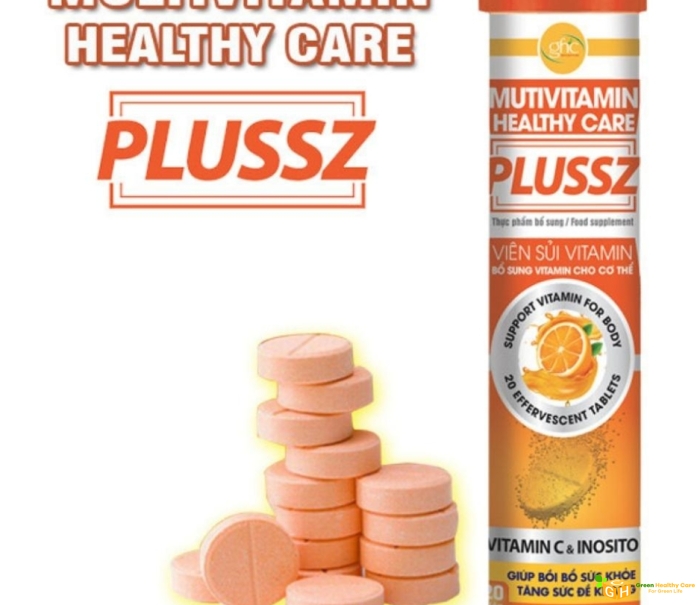 MULTIVITAMIN HEALTHY CARE PLUSS - VIÊN C SỦI (Lốc 10Tuýp x 20viên x 4gram)