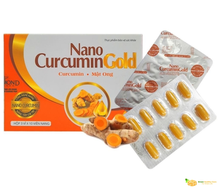 NANO CURCUMIN GOLD - VIÊN NGHỆ DẠ DÀY (Hộp 3 vỉ x 10v)